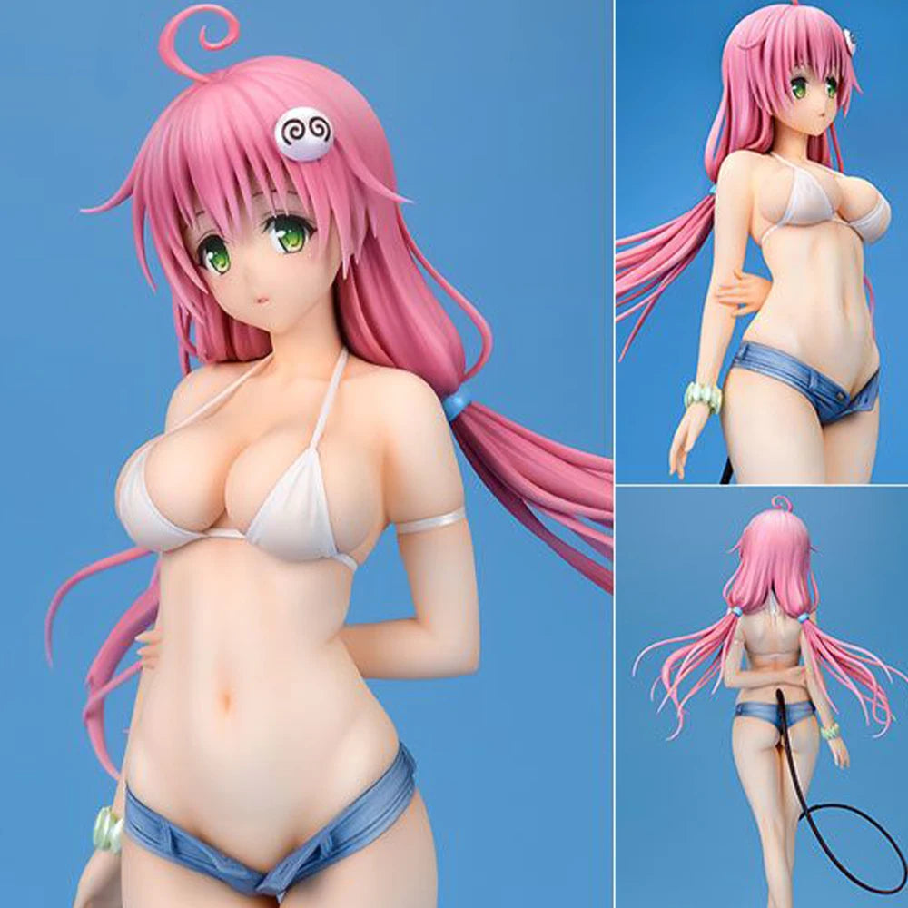 Anime Figure Lala Satalin Deviluke swimsuit action figures Momo Belia Deviluke figurine Yuuki Mikan statues PVC dolls gifts 24cm