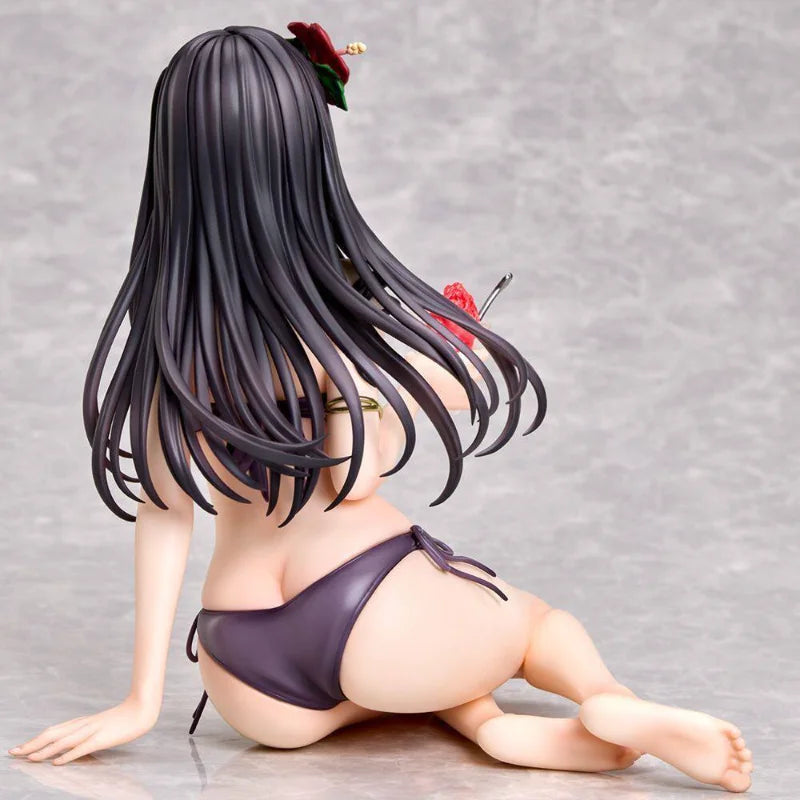 Bikini swimsuit Shuicheng Huashi two-dimensional beautiful girl sitting car desktop animation model ornament
