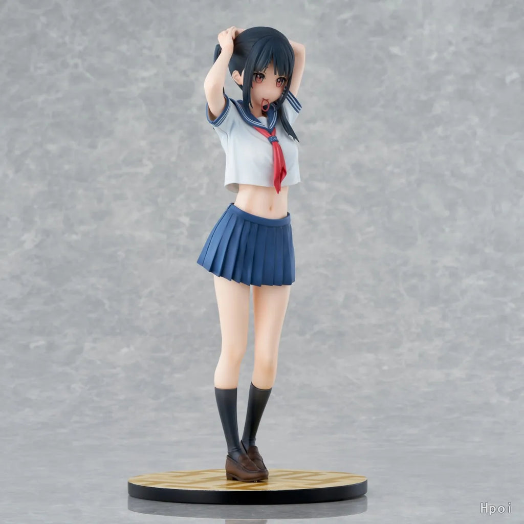 28CM Anime Sailor Fuku no Mannaka Union Figure Sailor Suit JK Dress Up Model Toy Clothes Detachable Standing Doll Action Figure