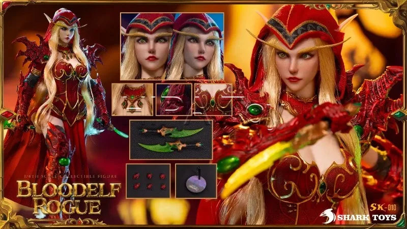 【In stock】HIPA Store SHARK TOYS SK-010 Blood Elf Rogue 1/6 Scale Articulated Female Action Figure Collectible Model Toy Gift