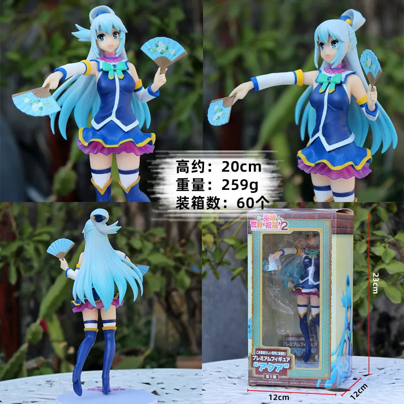Anime Kono Subarashii Sekai ni Shukufuku o! Aqua Action Figure PVC Sammlung Modell Puppe Hobby Spielzeug Desktop Decrations 20cm