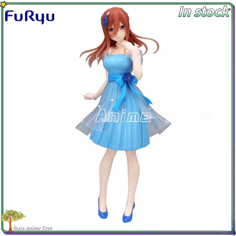 Original FuRyu Trio Try IT Figure The Quintessential Quintuplets Nakano Miku Soft Color Anime Handmade Model Collection Toy