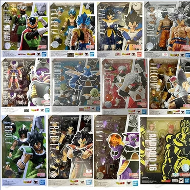 In Stock BANDAI S.H.Figuarts Son Gohan Vegeta Android 16 Frieza Turtle Dodoria Dragon Ball Z Action Figure Collection Gift