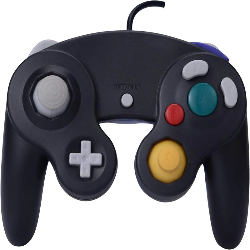 Portable Classic Wired Gaming Joypad Controller with Vibration Function Compatible with Wii NGC Gamecube Game Cube