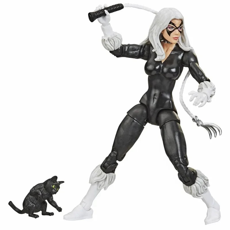 HASBRO Original Marvel Legends Spider-Man Retro packaging MARVEL'S BLACK CAT Anime Figure Model Toys Model Gifts for Boys 152MM