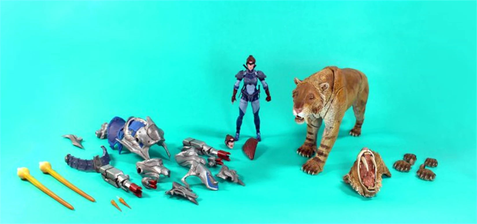Beasts of the Mesozoic Studio 1:12 Smilodon Helina Cyberzoic Exclusive Action Figure Realistic Animal Scene Decor Birthday Gift