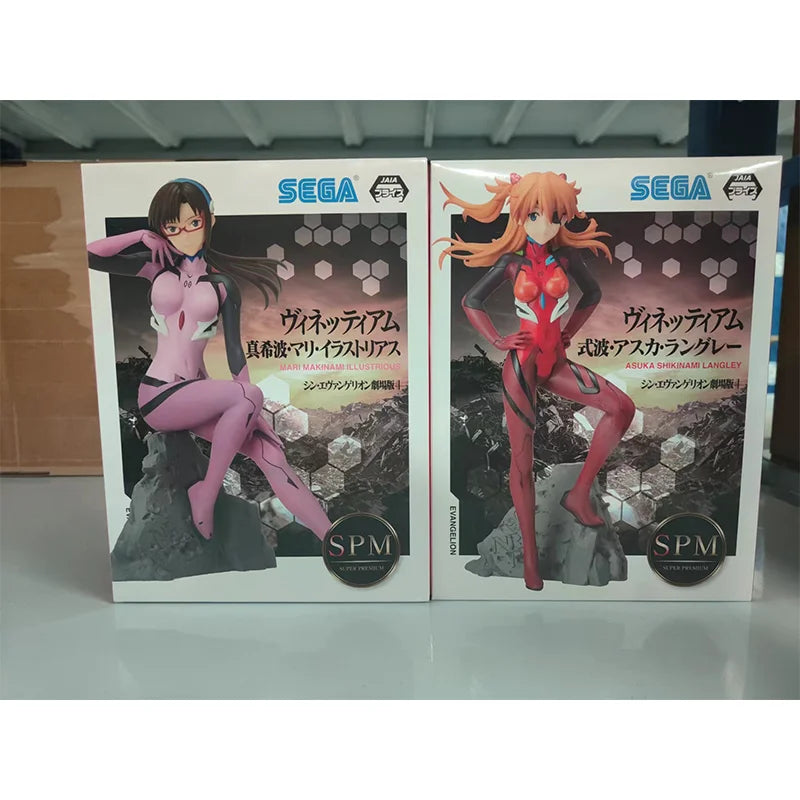 SEGA Original EVANGELION Anime Figure Asuka Langley Soryu Ayanami Rei  Action Figure Toys for Kids Gift Collectible Model Dolls