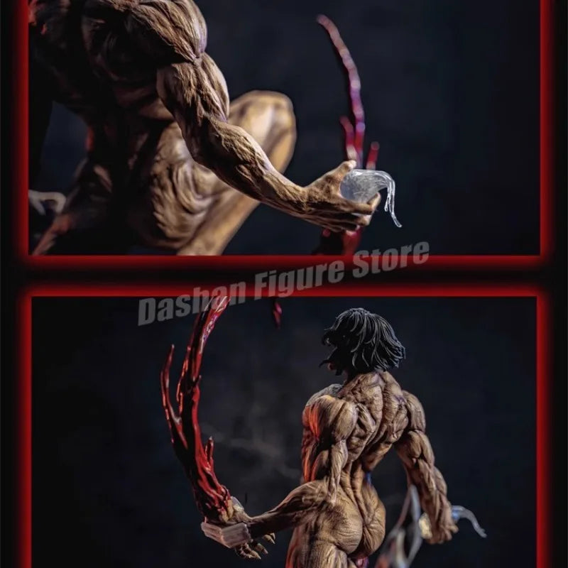 Anime Attack on Titan Actionfigur Eren Jaeger Statue PVC Sammlermodell Shingeki no kyojin Kampfform Eren Figur Spielzeug