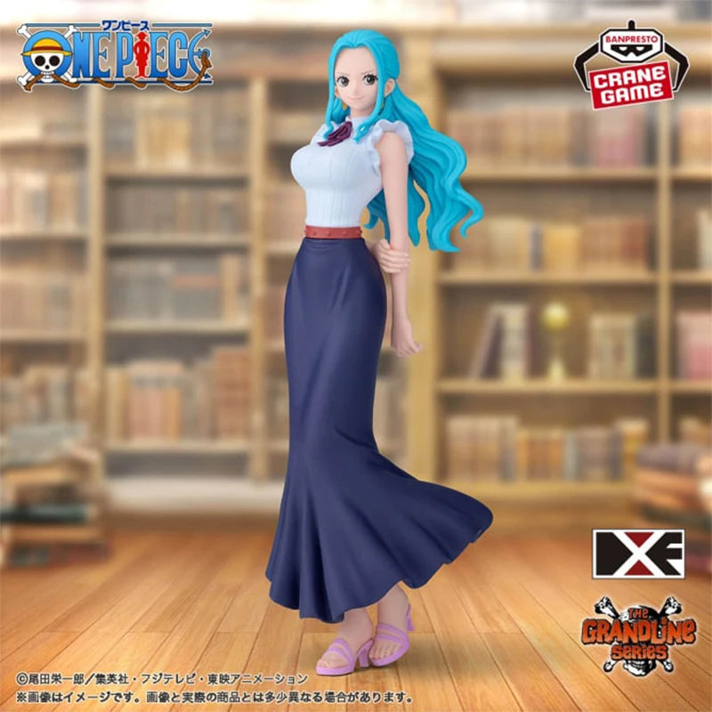 Оригинална BANDAI BANPRESTO ONE PIECE DXF-THE GRANDLINE SERIES-EXTRA NEFELTARI VIVI PVC 18CM екшън фигурка аниме модел играчка подарък