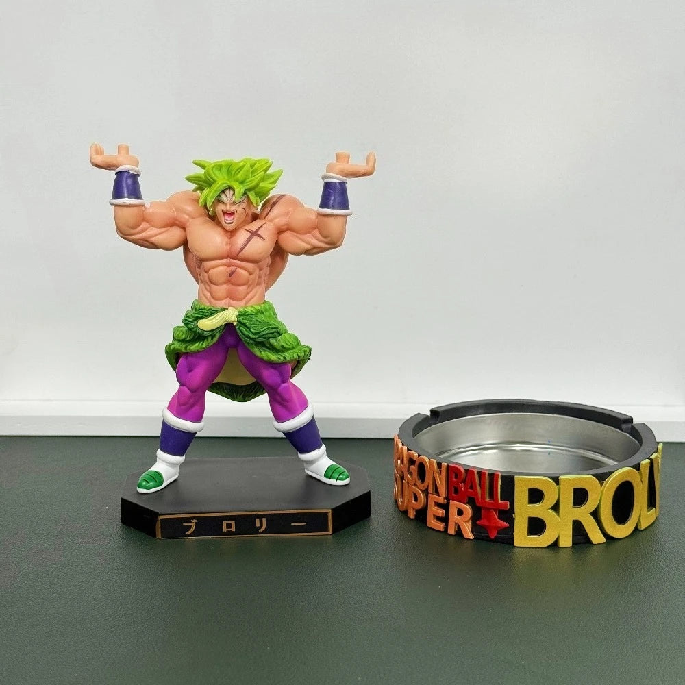 14.5cm/5.71in Anime Dragon Ball Z Figure Ashtray Broli Action Figures Pvc Statue Desktop Ornamen Collection Model Toys Gifts