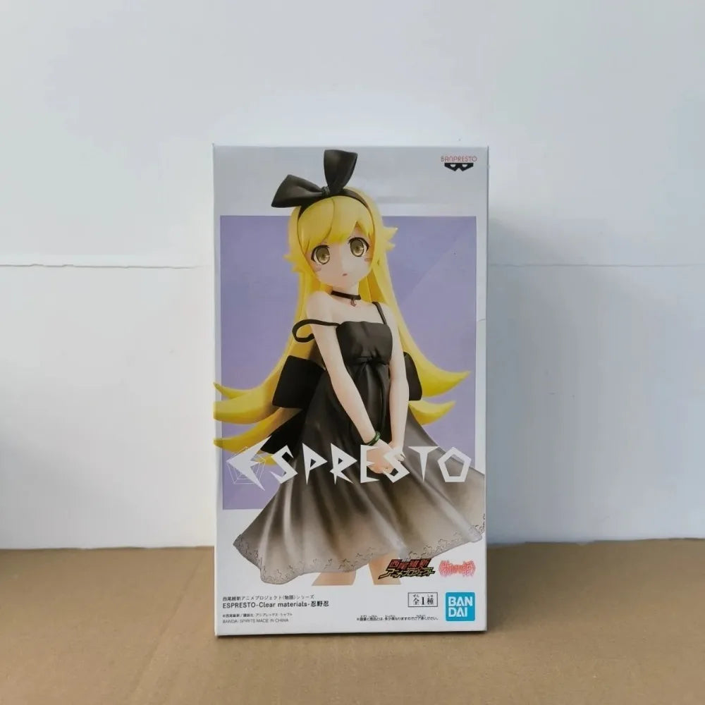 In Stock Bandai Original Genuine Banpresto Monogatari Series Oshino Shinobu Black Dress 20cm Collections Model Toy Figures Gift