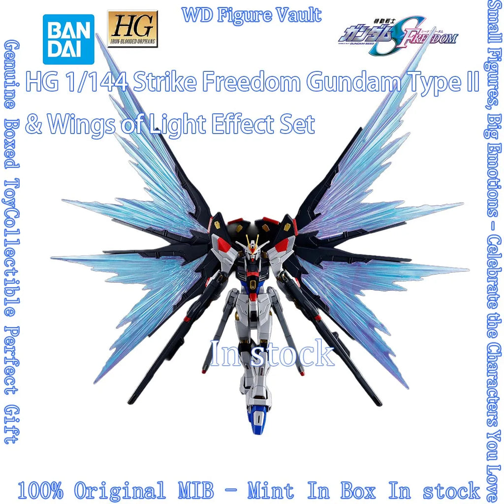 In stock Bandai HG 1/144 Strike Freedom Gundam Type 2 & Wings of Light Effect Set Figures Anime Model Genuine Boxed Toy Gift