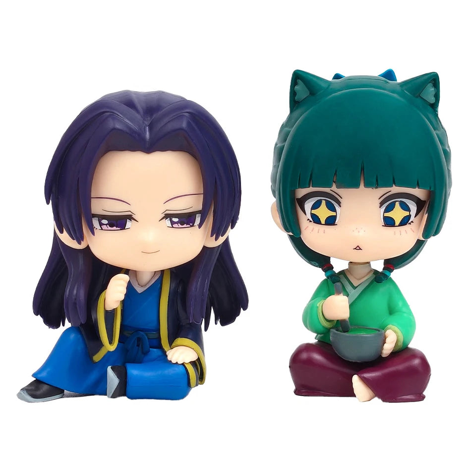 Q Version The Apothecary Diaries Maomao Jinshi Mini Figure Anime Periphery Sitting Toy Desktop Car Ornaments Model Toy Doll Gift