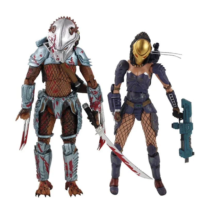 AVP Alien vs Predator Action Figure Machiko Noguchi Hornhead Predator Figures PVC Collection Model Toys 15-20cm
