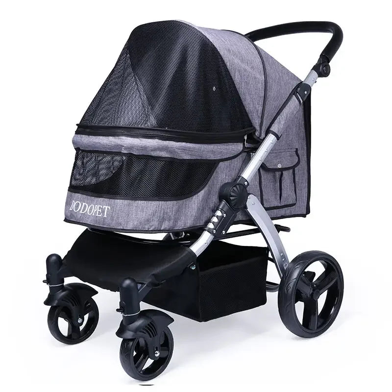 Foldable Dog Strollers 35KG Medium Luxury Dog Strollers Designer Cute Travel Outdoors Dogs Stroller Cheap Portable Pet Supplies