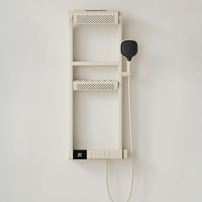 Multi-Function Thermostatic Shower System with Digital Display, High Pressure Rotating Showerhead, Bathroom Shower Set