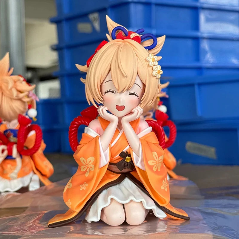 Genshin Impact Figurine GK Cute Raiden Shogun Naganohara Yoimiya Action Figures Yoimiya Anime PVC Model Collection Toys Gifts