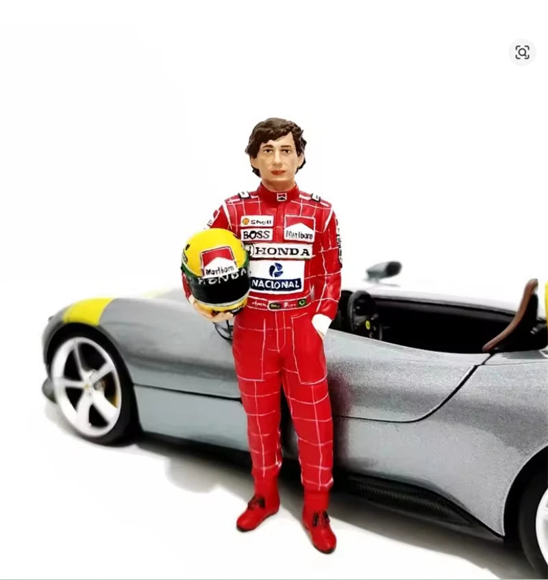 New 1:18 Scale 1Pcs Resin Model Scene Accessory Spain Winning Racing Vehicle Driver Racer Action Figures Collection Display Toy