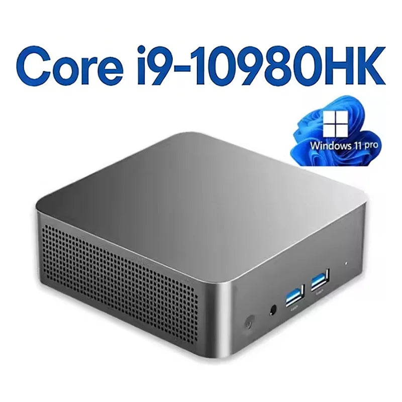 MINI PC Windows 11 Pro Core i9 10980HK 32GB RAM 1/2TB SSD WIFI 6 BT5.2 4K HD Mini Gaming Office Study Pc With 3 Years Warranty