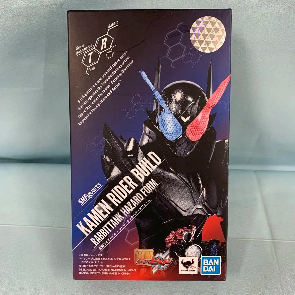 Original Genuine Model BANDAI SHF Kamen Rider 15cm Build Rabbittank Hazard Form Figure Anime Figurine Collections Toys Gifts