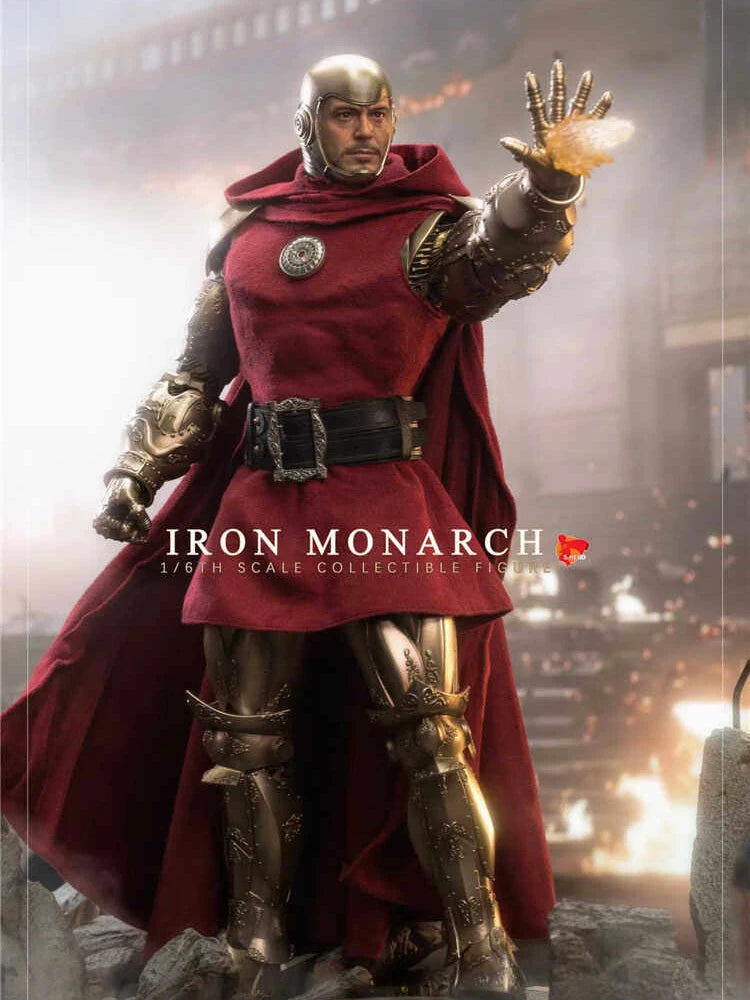 S-HERO 1/6 SH003 Iron Monarch Red Cloack Caped Man Action Figure Collection Tony Movie Villain 12" Full Set Soldier Model Gifts