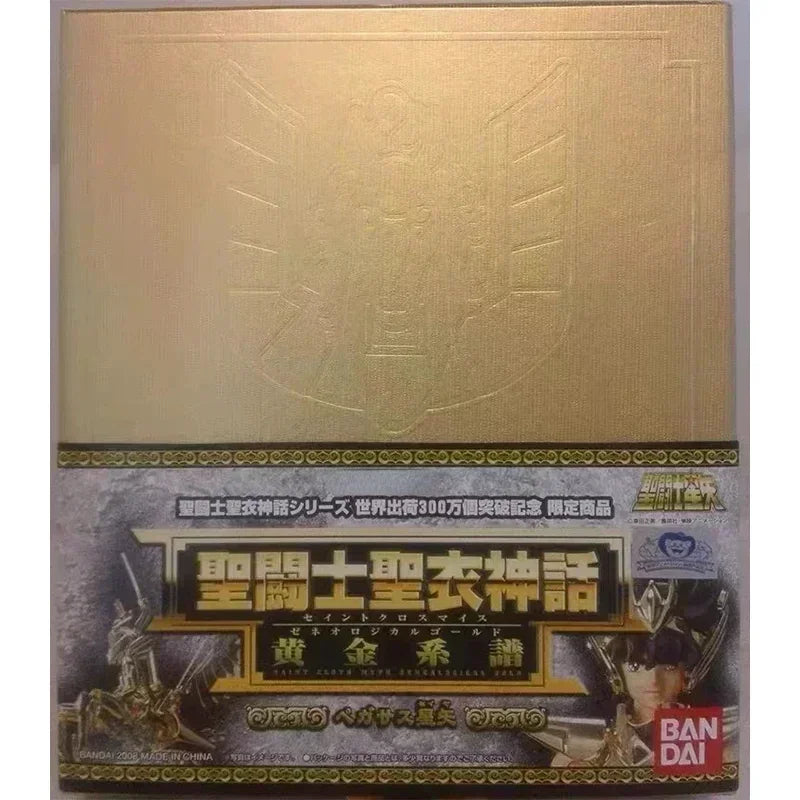 Auf Lager: Bandai Original Saint Seiya EX Saint Cloth Myth Final Pegasus 24K vergoldete Actionfigur – Spielzeug, Geschenk für Kinder