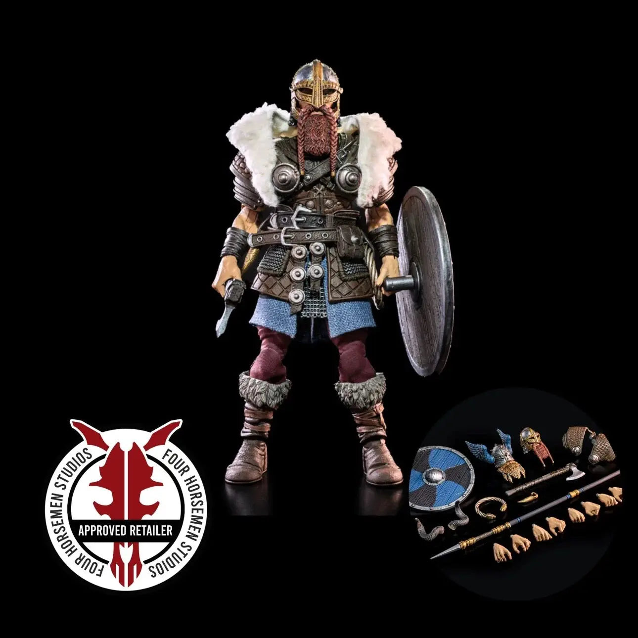 Four Horsemen Studios Mythic Legions Undead Skeleton Spearman Warrior Action Figure With Replaceable Accessories For Collectors