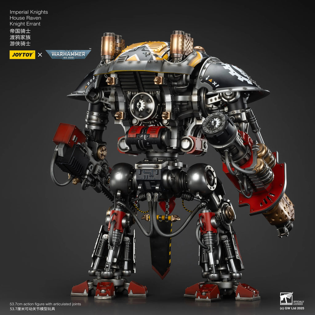 JOYTOY Warhammer 40K 1/18 Imperial Knights House Raven Knight Errant Action Figure 53.7cm Mini Soldier Model For Collection