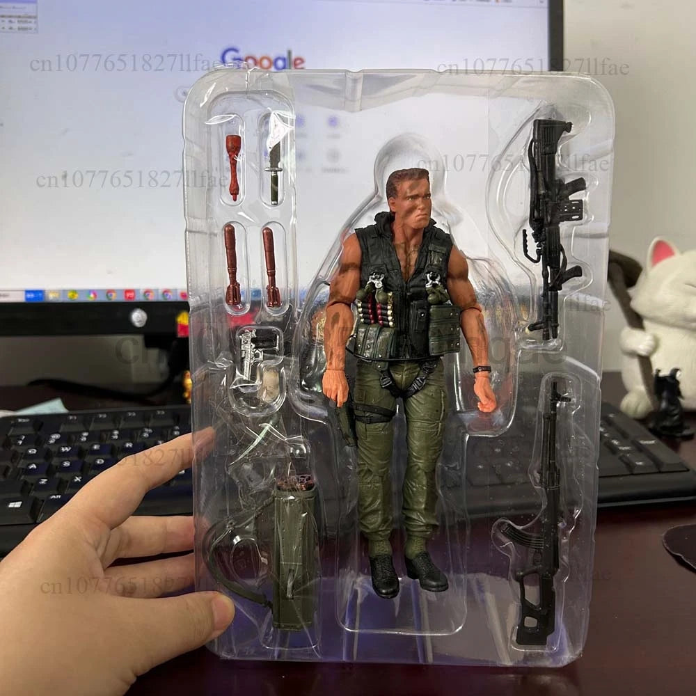 NECA New Terminator T-800 Commando Arnold Schwarzenegger Commando 30th Anniversary John Matrix Action Figure Model Toys Gift