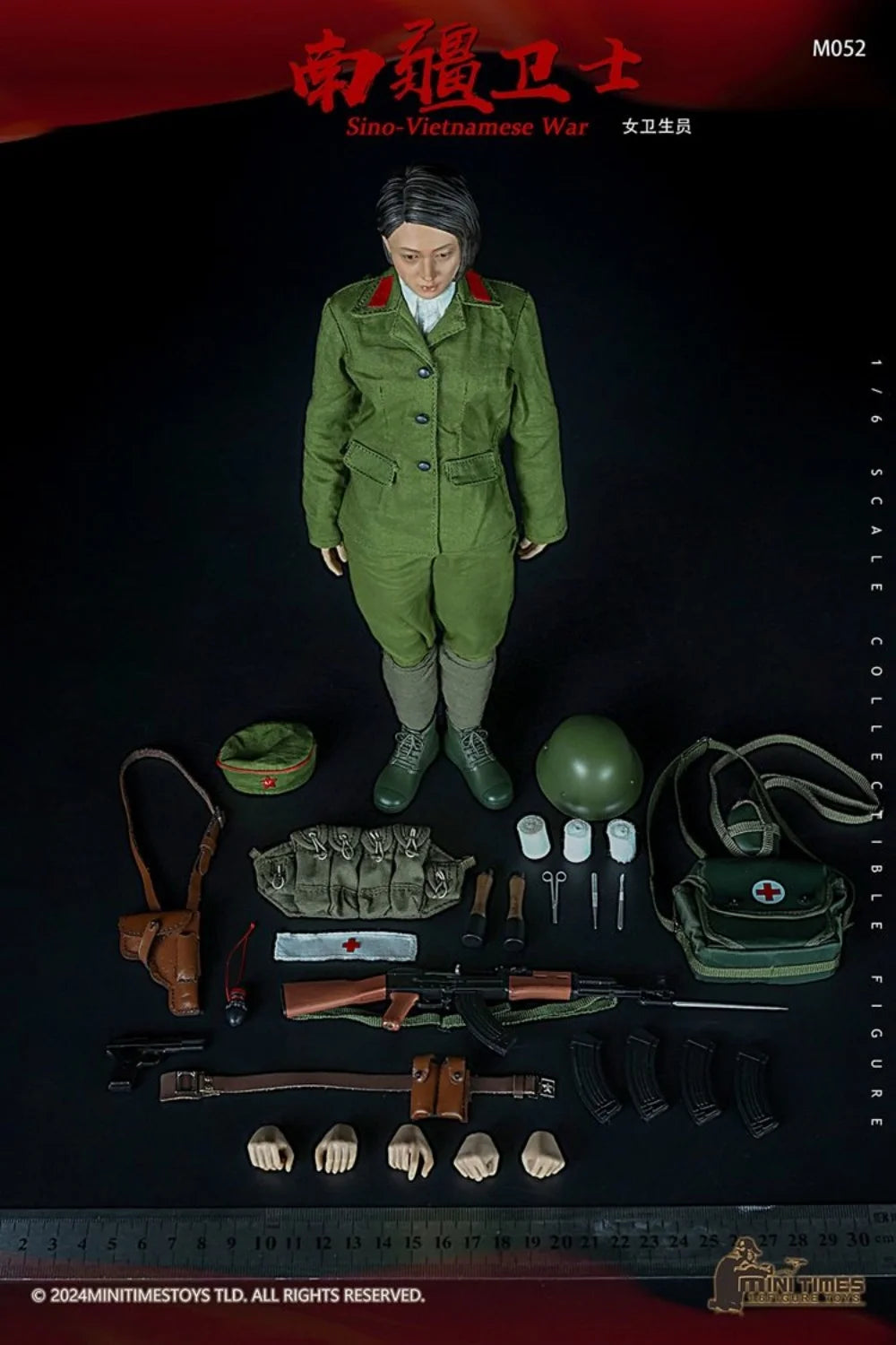 In Stock minitimes toys M052 1/6 Scale Female Soldier Health Worker Full Set for 12inchs Action Figure Model Toys Gifts