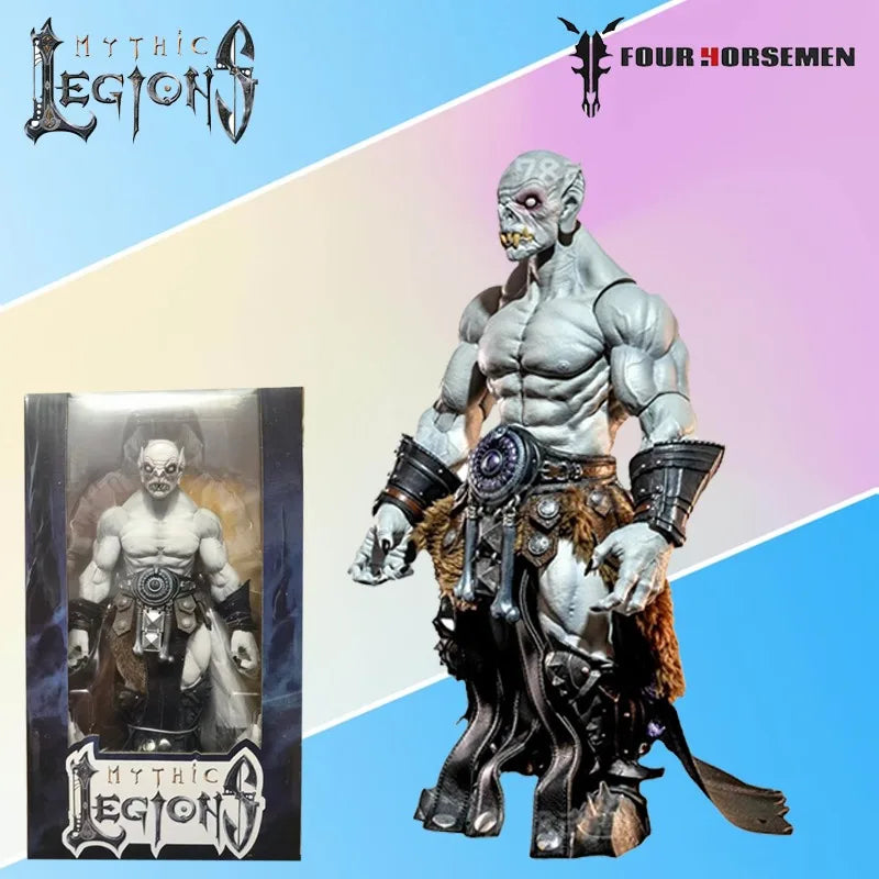 Four Horsemen Studios Genuine Mythic Legions Series 9-inch Model Toy Sir Uzyak，Half Giant Warrior Finished Product Movable Model