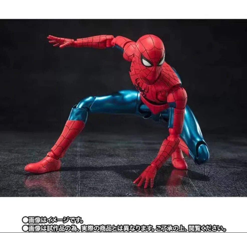 100% Original SH Figuarts SHF SPIDER MAN No Way Home New Red Blue Suit Tom Holland In Stock Anime Action Figures Model Toy Figua