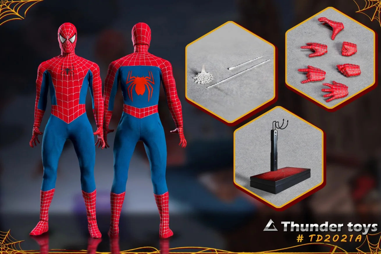 In Stock ThunderToys TD2021 1/6 Scale Male Soldier Superheroes Peter Parker Variant Spider Man Full Set 12in Action Figure Body