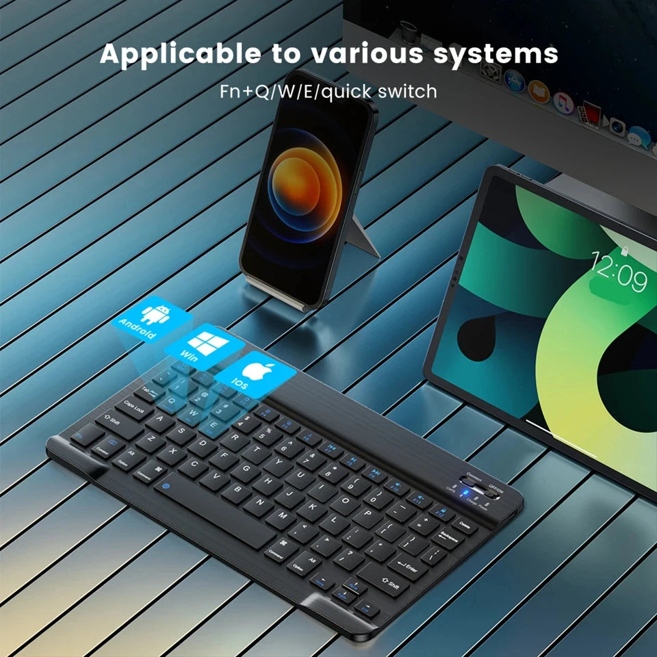 Spanisch Französisch Bluetooth Drahtlose Tastatur Azerty Russische Für iPad Mac PC Tablet Handy Laptop Und Maus Mini Mit N Gamer