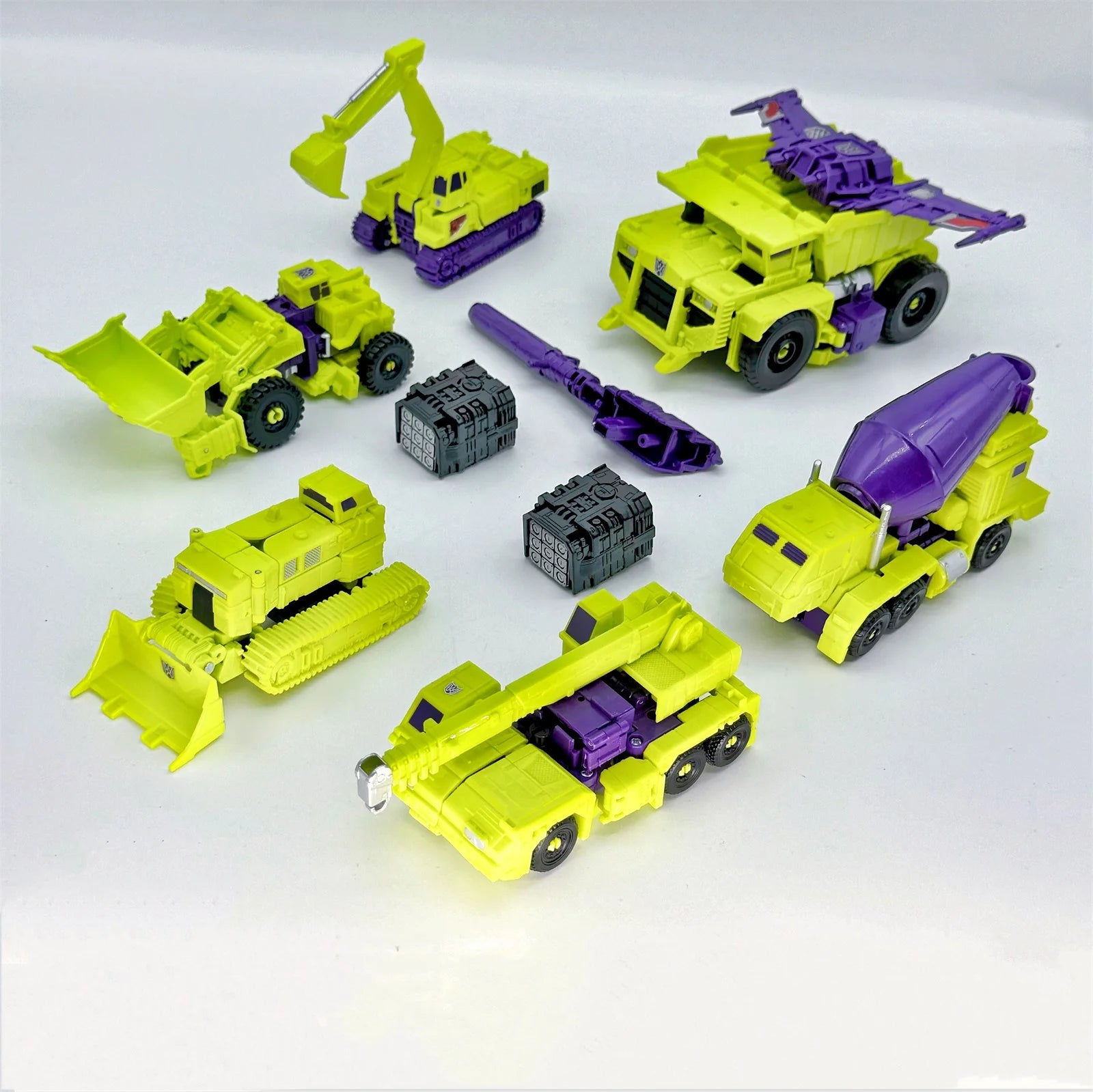 HZX 6In1 Devastator Haizhixing Transformation Toys Anime Action Figure KO G1 Robot Aircraft Engineering Vehicle Model NO Box