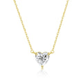 Smyoue 1CT 2CT 3CT Herzschliff zertifizierte Moissanit-Halskette für Damen, 18 Karat vergoldeter Schmuck, Sterlingsilber S925, Anhängerkette