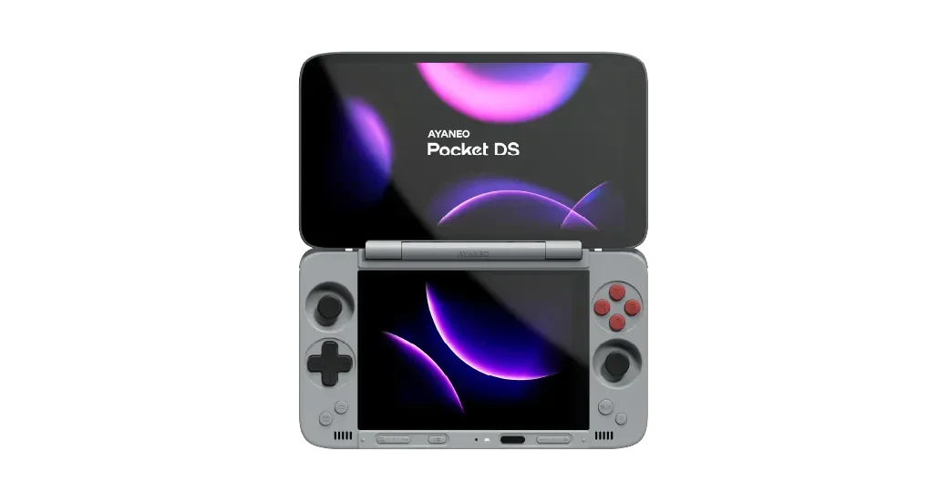 AYANEO Pocket DS Game Console 7" 1080P 165Hz OLED Screen 8000mAh Portable Android Handheld Console Dual Screen Flip Game Machine