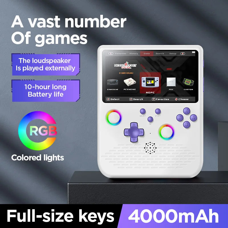 Retro Handheld Games Console Portable Retro Gaming Console Linux System 5.0-inch IPS Screen HD Output 64GB 20000+ Retro Games