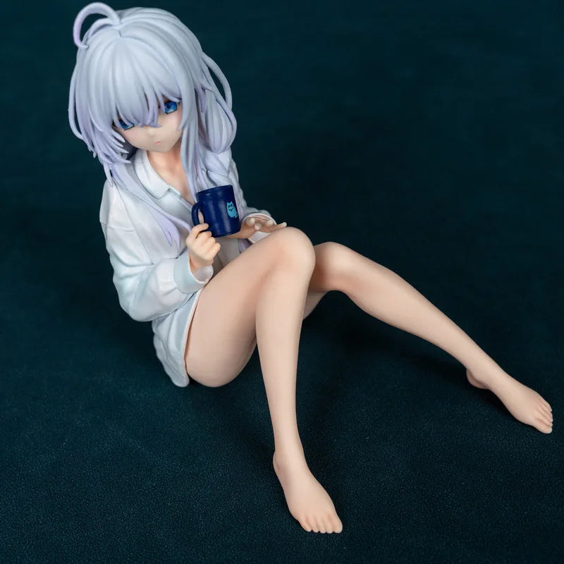 11cm The Journey Of Elaina Elaina Sitting In Pajamas Anime Girl Figure Model Statue Collection Desktop Decoration Ornament Toys