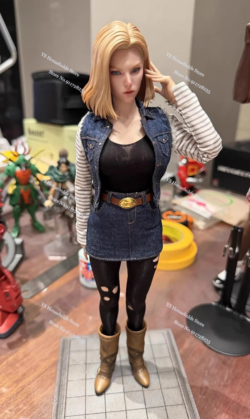 ARTISAN Studio 1/6 Gold Hair Android No.18 Delicate Painted Female Action Figure Collection Anime Memory 12" Female Soldier Doll