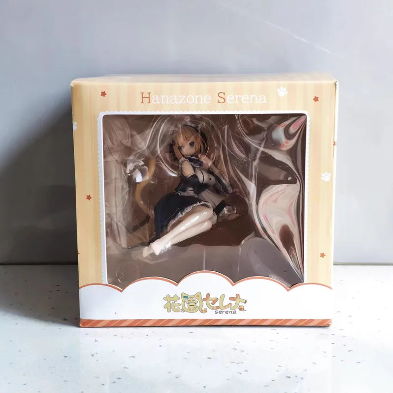 Anime Figure Serena Cat Girl Maid Sitting Pose Boxed Pvc Collectible Model Desktop Ornament Pc Case Decoration For Adult