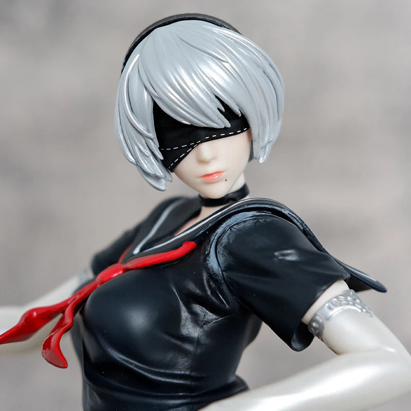29cm Nier Automata Figure Game Yorha 2B Action Figuras Nierautomata Figurine Anime GK Statue Model Peripheral Gift for Children