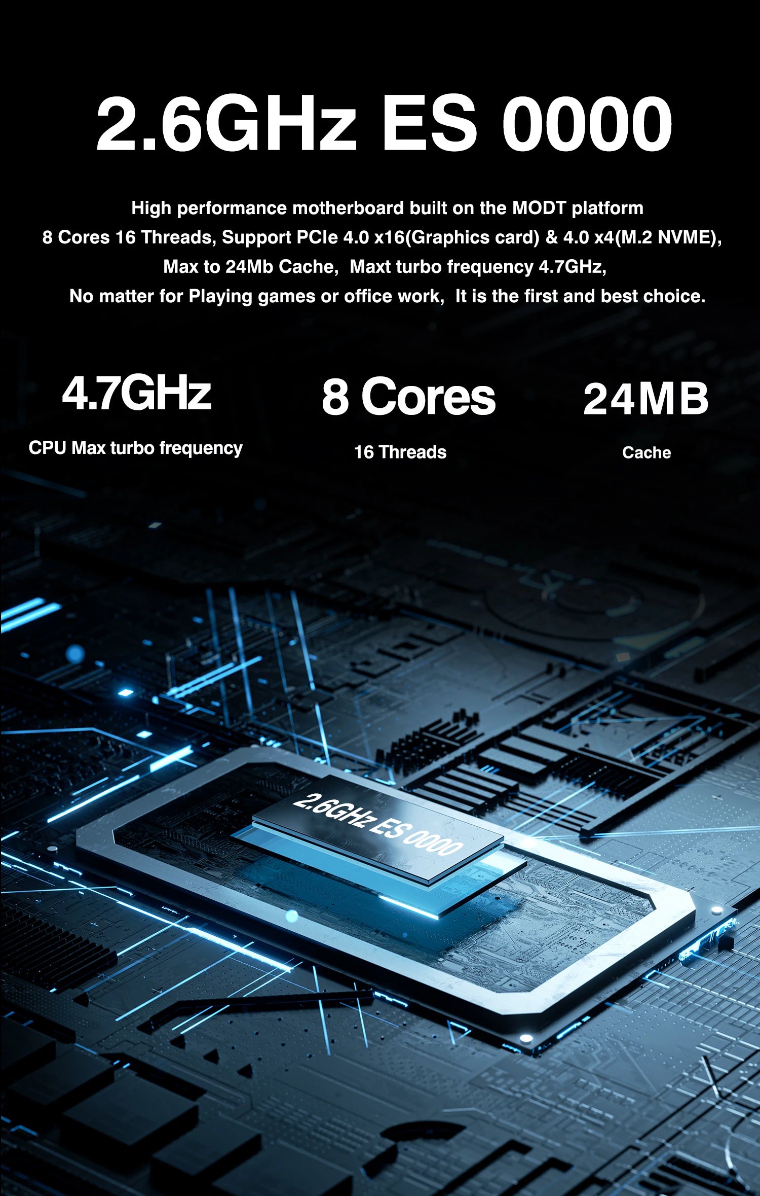 DIY-Gaming-Computer-Motherboard mit integriertem 11. Kit IntelCore CPU 0000 ES 2,6 GHz (siehe Kit i9 1198** i9 11900) DDR4