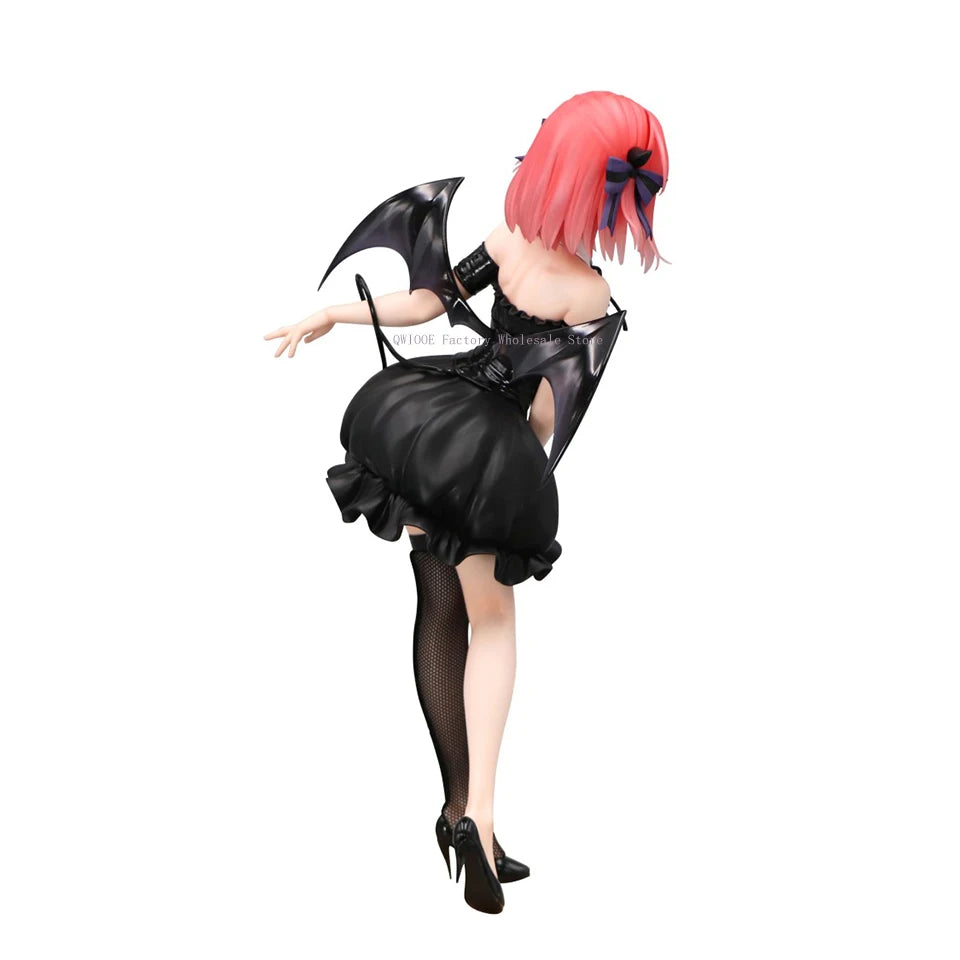 Original Genuine FuRyu Gotoubun No Hanayome 24cm Nakano Nino Black Angel Action figure Toys Collection Doll Christmas Gift