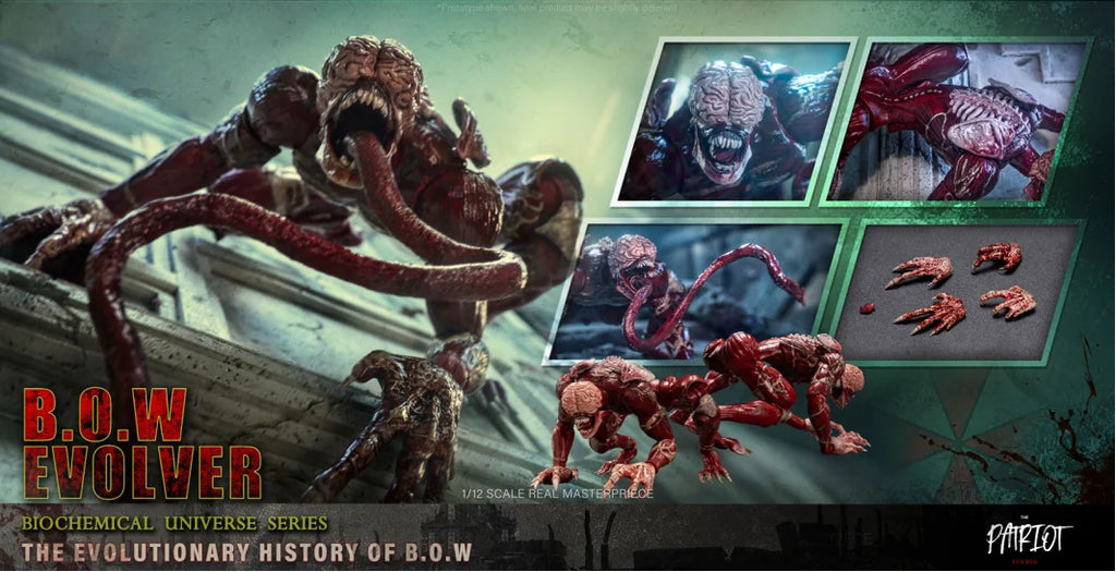 Patriot Studio 1/12 B.O.W Evolver Mutated Monster Figure Movable Model Soldier Action Figure Body Doll for Collection