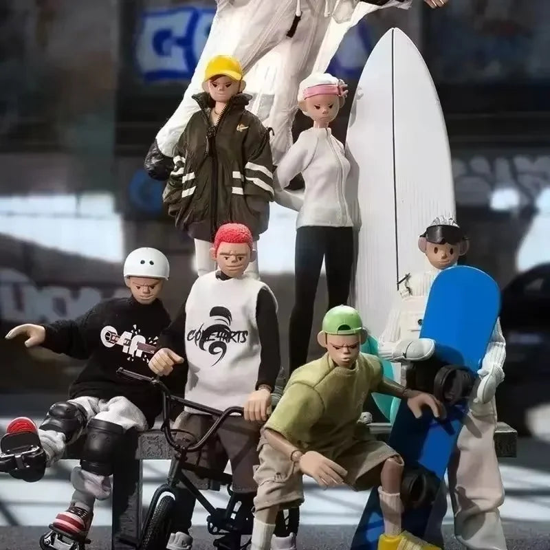 Come4arts Action Figures Hip-Hop Street Dance Series Anime Trendy  Fashion Doll Toy Collection Model Toys For Boys Gift
