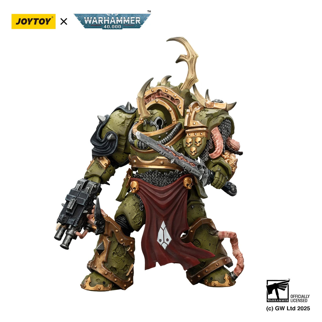 JOYTOY Warhammer40K Action Figure Death Guard Blightlord Terminator Plague Marine Icon Bearer Anime Figurine Joint Movable Model