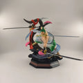 Auf Lager: One Piece Three Knives Flow Crazy Tiger Roronoa Zoro Gk Schrumpfversion Leuchtende Statue Modellbausatz Spielzeug Kindergeschenke