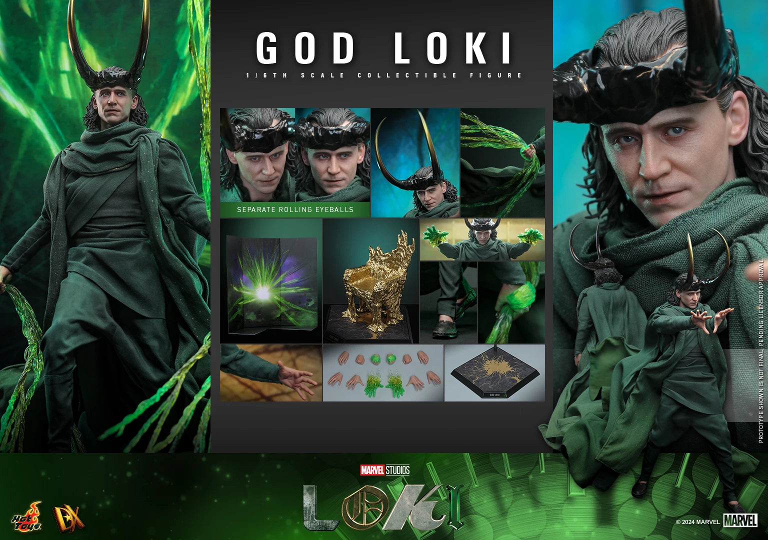 【MT】Hot Toys DX40 "Loki 2" God Loki 1:6 Scale Collectible Doll, Hair Transplant Version Gel Hair Version Model Toy