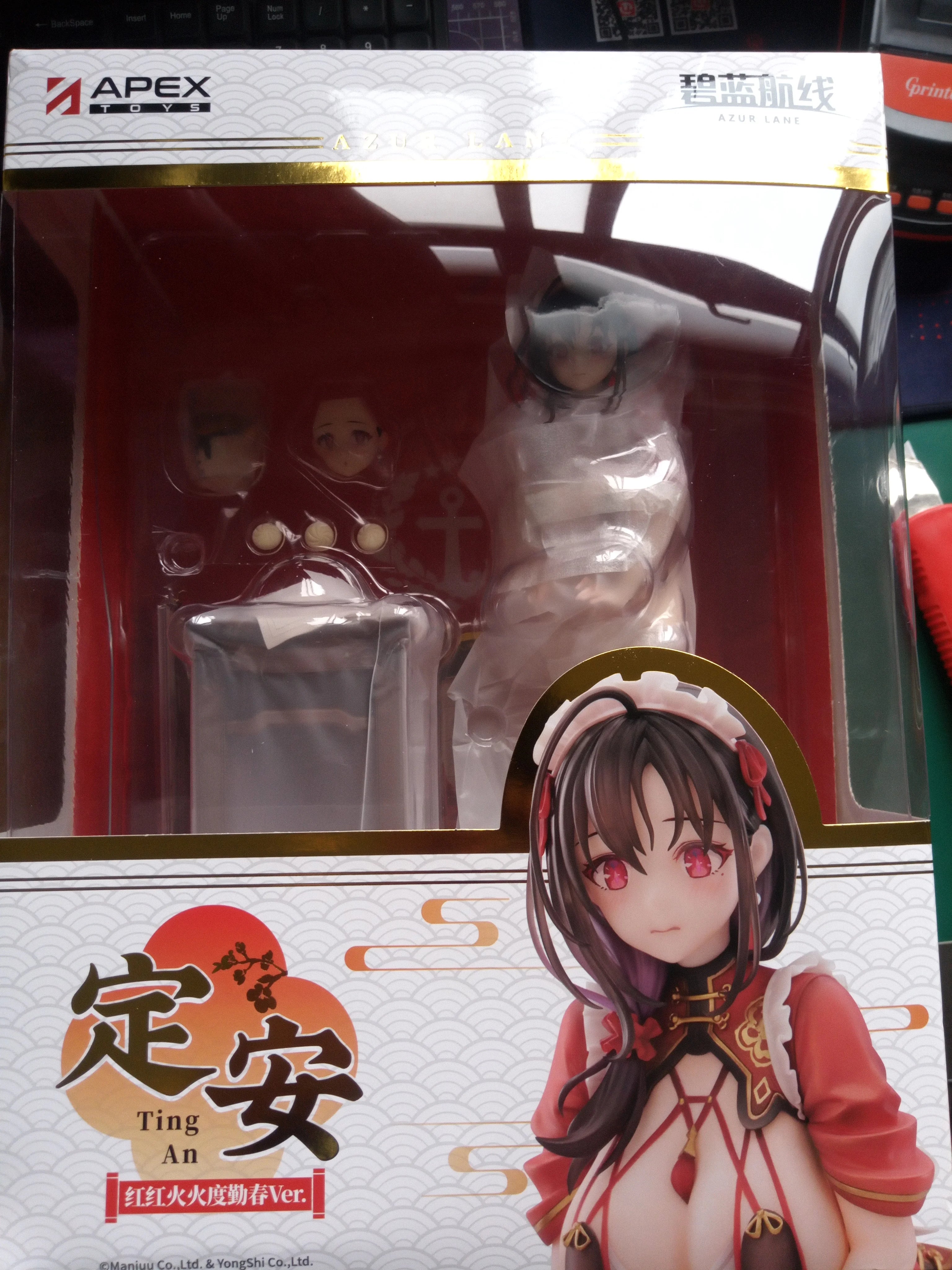 Genuine  Azur Lane Anime Figurine Ting An Game Character Sculpture Action Statue Figures Cartoon Collectible Model Toy